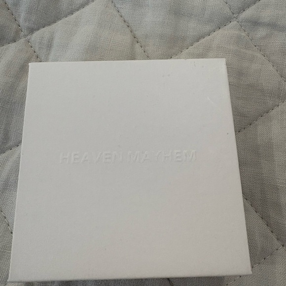 Heaven Mayhem Textured Gold Rectangular Earrings - Picture 4 of 4